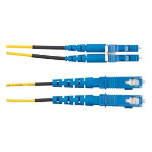 Jumper de Fibra Optica Monomodo 9|125 OS2, LC-SC Duplex, OFNR (Riser), Color Amarillo, 50 Metros