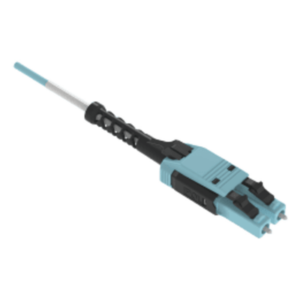Jumper de Fibra Óptica | Multimodo OM4 50|125 | LC-LC Uniboot Duplex | OFNP Plenum | 2 m (6.6 ft) | Color Aqua