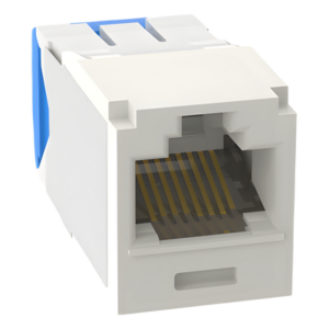 Conector Jack RJ45 | Cat 6A | Mini-Com TG | Sin Blindaje | Gel Anti-Corrosión | 22-26 AWG | Color Blanco Mate