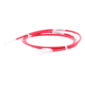 Cable de Parcheo Cat6 | UTP 28AWG Diámetro Reducido | 0.61m (2 Pies) | Rojo | LSZH-CM | PoE++