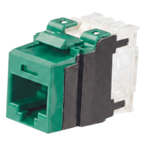 Jack Keystone | Cat 6A | 500 MHz | 110 Impacto | UTP | Verde | T568A-B