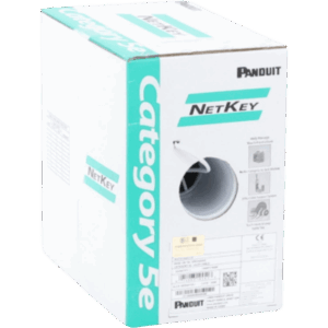 Bobina de Cable UTP 305 Metros (1000 Pies) de Cobre, NetKey, Gris Claro, Categoría 5e (24 AWG), PVC (CM), de 4 Pares