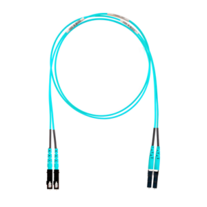 Jumper de Fibra Optica Multimodo 50|125 OM3, LC-SC Duplex, OFNR (Riser), Color Aqua, 15 Metros (49.21 Pies)