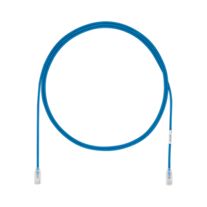 Cable de Parcheo UTP Cat6A, CM|LSZH, Diámetro Reducido (28AWG), Color Azul, 2 Metros (6.56 Pies)
