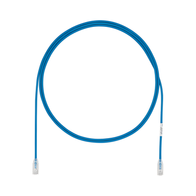 Cable de Parcheo UTP Cat6A, CM|LSZH, Diámetro Reducido (28AWG), Color Azul, 2 Metros (6.56 Pies)