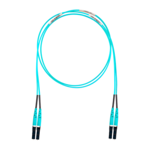 Jumper de Fibra Optica Multimodo 50|125 OM4, LC-LC Duplex, OFNR (Riser), Color Aqua, 30 Metros (98.43 Pies)