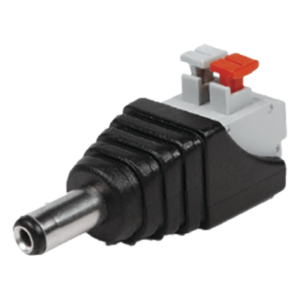 Adaptador de Alimentación | Jack 3.5 mm Macho Polarizado | 12 Vcc | Terminales Push | Pin Cobre 2.1 mm