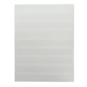 Hojas con 1000 Etiquetas Poliofina para Impresora Láser|Inyección de Tinta, Ancho 96.3 mm (3.79 pulgadas) x Alto 7.6 mm (0.3 pulgadas), Color Blanco