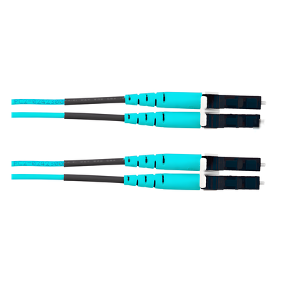 Jumper de Fibra Óptica | Multimodo OM4 50|125 | LC-LC Dúplex | OFNR Riser | Aqua | 6 m (19.69 ft) - Image 2