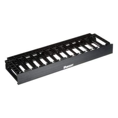 Organizador de Cables Horizontal NetManager de Alta Densidad, Sencillo (Solo Frontal), Para Rack de 19in, 1UR - Image 2