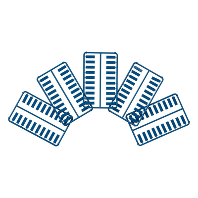 Paquete de 100 Iconos de Datos de Instalación a Presión, Para Jacks Mini-Com de Panduit, De Plástico, Color Azul - Image 3