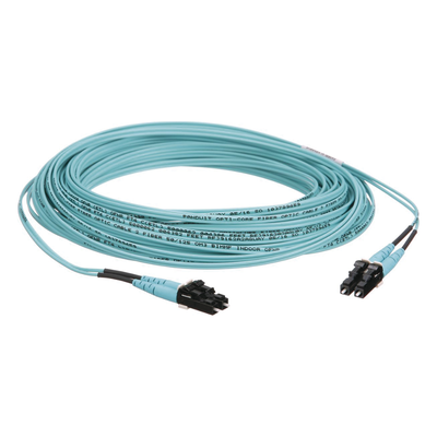 Jumper de Fibra Optica Multimodo 50|125 OM3, LC-LC Duplex, OFNR (Riser), Color Aqua, 15 Metros (49.21 Pies) - Image 2