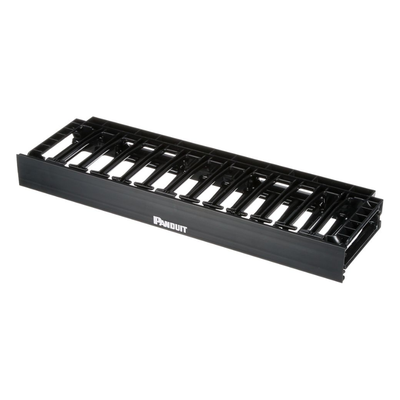 Organizador de Cables Horizontal NetManager de Alta Densidad, Sencillo (Solo Frontal), Para Rack de 19in, 1UR - Image 3