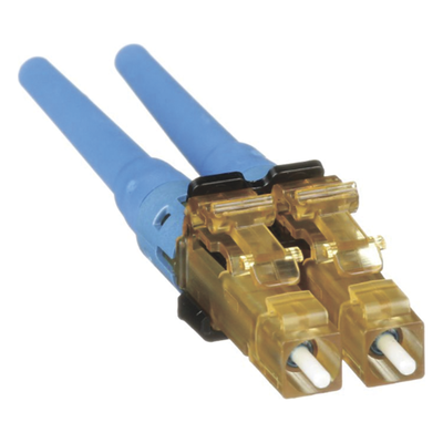 Conector de Fibra Óptica LC Duplex OptiCam, Monomodo 9|125 OS2, Pre-pulido, Color Azul - Image 3