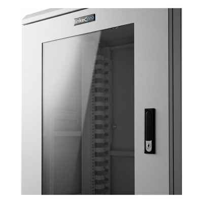 Gabinete Rack 19 Pulgadas | 18U | Piso | Puerta Cristal Templado | Acero Cal. 16-18-20 | 750 kg (1653.5 lb) | 60x93x46 cm (23.6x36.6x18.1 in) - Image 2