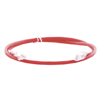 Cable de parcheo UTP | Categoría 6 | 0.91 m (3 ft) | 24 AWG | Clasificación CM | RJ45 8(8) | T568B | Rojo - Image 2