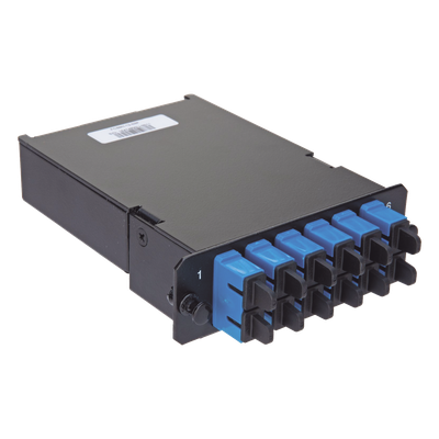 Placa Acopladora de Fibra Óptica FAP, Con 12 Pigtails y 6 Conectores LC Duplex (12 Fibras), Para Fibra Monomodo OS1|OS2, Color Azul - Image 2