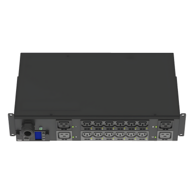 PDU Monitoreable y Switchable (MS) para Distribución de Energía, Enchufe de Entrada NEMA L6-30P, Con 12 Salidas C13 y 4 Salidas C19, Horizontal 19in, 208 Vca, 30 Amp, 2UR - Image 2