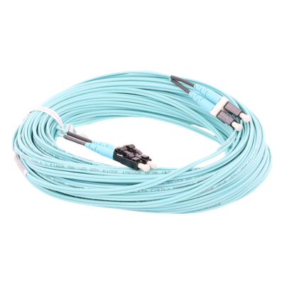 Jumper de Fibra Optica Multimodo 50|125 OM4, LC-LC Duplex, OFNR (Riser), Color Aqua, 20 Metros (65.62 Pies) - Image 2