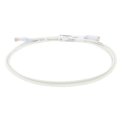 Cable de Parcheo UTP Cat6A, CM|LSZH, Diámetro Reducido (28AWG), Color Blanco Mate, 2.13 Metros (7 Pies) - Image 3