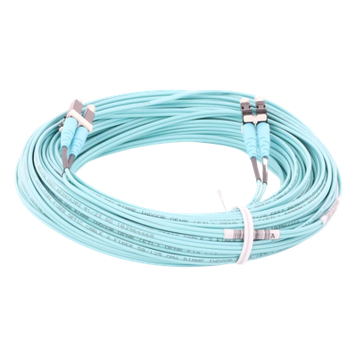 Jumper de Fibra Optica Multimodo 50|125 OM4, LC-LC Duplex, OFNR (Riser), Color Aqua, 20 Metros (65.62 Pies) - Image 3