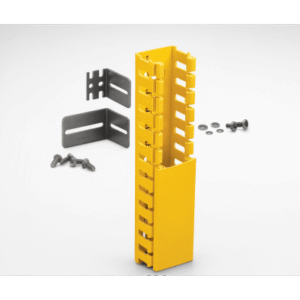 Kit de Administración de Cables Vertical | Sistema de Enrutamiento 2x2 | Altura 1828.8 mm (6 ft) | ABS Libre de Halógenos | Color Amarillo