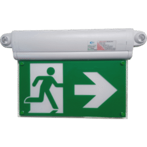 Letrero de Salida con Luz de Emergencia | Borde Iluminado con LEDs Blancos | Pictograma Intercambiable | Montaje Pared-Techo-Lateral | 2 Horas Autonomía