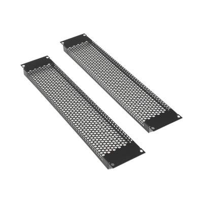Panel de Ventilación Rack | 2U | 19" | Acero Calibre 18 | 54% Área Ventilada | Kit 2 Piezas